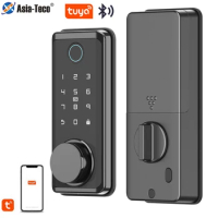 Tuya Bluetooth Mobile Unlock Fingerprint Smart Door Lock Magnetic Password Temporary Keyless Entry Electric Lock Support Gateway