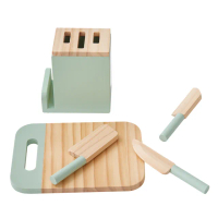 【Teamson】小廚師木製玩具廚房刀具蔬果切切樂組(附11蔬果+刀具5件組)