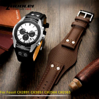 For fossil CH2891CH3051 CH2564 CH2565 watch band mensHigh qualit Genuine Leather Watch band 22mm strap With mat leather bracelet