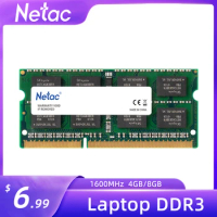 Netac DDR3L RAM Memory 1600MHz DDR3 8GB 4GB RAM 204-Pin SO-DIMM DDR3 PC3-12800 Memoria 1.35V