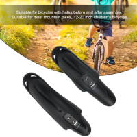 2×Impact Resistance Bicycle Mudguard Kid Bike Mudguard PVC Plastic Rotate Freely 12-20Inch Front &amp; Rear Mudguard