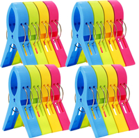 16 Pack Beach Chair Towel Clips-Cruise Essentials Pool Chair Clips Large Hanging Clip Clamps Beach T