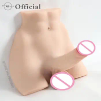 Gay Realistic Dildo Sliding testicle Torso Muscle doll Male Sex Doll female masturbator Sex Toy for Men Women Couple