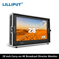 Lilliput 28" 3840x2160 Broadcast Monitor 3G SDI 4K Ultra HD Monitor SDI HDMI TALLY Director Monitor for Camera