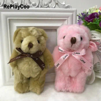 12pcsMini Teddy Bear Stuffed Plush Toys 13cm Small Bear Stuffed Toys pelucia Pendant Kids Birthday Gift Party Decor J08701