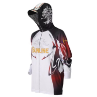 代購 夏季戶外男新款sunline桑瀨連帽防曬透氣速乾釣魚長袖衫
