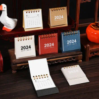 1PC Random Color Mini Desk Calendar Portable Table Ornament Calendar To Do List Daily Planner Agenda Organizer Office Supplies