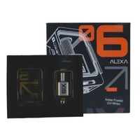 Atomizer Vape Alexa The Six RBA For Boro & DotAio Authentic By Alexa.nation AMBER FROSTED UV WHITE