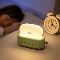免運 小夜燈 臺燈 可愛 小巧INS風吐司面包機夜燈生日禮物送女生男女友閨蜜開學畢業伴手禮品