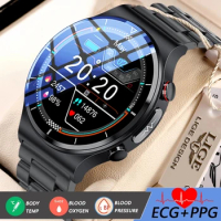 LIGE Smart Watch Men Elder ECG + PPG Laser Health Monitor Blood Pressure For Old Man Smartwatch Women Fitness Tracker Bracelet