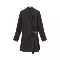 Loewe Wrap Shirt Dress Cotton Black