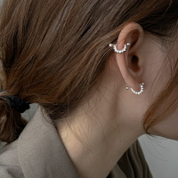 s925純銀耳環螺絲擰扣耳釘女氣質耳骨釘簡約個性養耳洞高級感耳飾