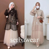 Milea Outer Kondangan Outer Tunik Rompi Tille Garden | Outer Tunik | outer Kondangan | Outer Lebaran