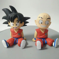 10cm Anime Dragon Ball Figure Budokai Son Goku Kuririn Vinyl Piggy Bank Figure Model Decoration Scenery Figure Model Toys