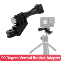 For GoPro Hero 12 11 Vertical Mount 90 Degree Bracket Adapter 1/4 Screw Hole For Go Pro 10 9 8 SJCAM DJI Insta360 Action Camera
