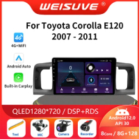 2Din Android13 For Toyota Corolla E120 BYD F3 2007-2011Car Radio Multimedia Video Player GPS Navigation Carplay Stereo autoradio