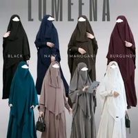 Lumeena gamis set NP by Mumtaz hijab | gamis set syar'i | gamis premium | gamis casual black set NP 