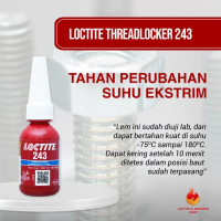 Exclusive Sale Lem Baut Loctite 243 Threadlocker 10Ml Mengunci Ikatan Baut Dan Mur Terlaris