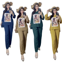 SETELAN VIRAL KEKINIAN | AMIRA ONESET | SETCEL KARAKTER VIRAL Celana Motif