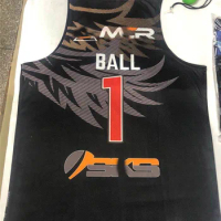 China Innovative SLAM HAWKS European Basketball Jersey 1# Lamelo Ball Tops Thermal Tranfer Printing Shorts