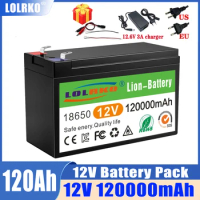 12V 40Ah 50Ah 100Ah 120Ah lithium Battery Pack Lithium Iron Phosphate Batteries Built-in BMS For Solar Boat With 12.6V Charger