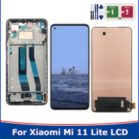 Tested 6.55"AMOLED For Xiaomi Mi 11 Lite 5G NE LCD Display Touch Screen With Frame Replace For Xiaomi 11Lite 5G NE 2109119DG LCD