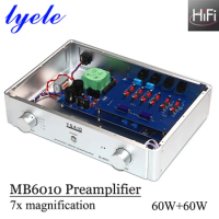Lyele Audio Mb6010 Balanced Pre-amp Hifi Audio Amplifier High Power 60W*2 7 Times Amplification Preamplifier with Remote Control