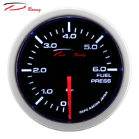 【D Racing三環錶/改裝錶】52mm單色白光 高反差 汽油壓力錶(燃壓錶) FUEL PRESSURE GAUGE 入門款