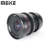Meike 35mm T2.2 Cinema Cine Lens for Olympus Panasonic Lumix Micro 4/3 M4/3 Mount OM-D E-M5 E-M1 EM 10 Mark ii iii BMPCC 4K