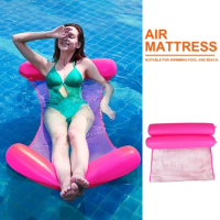 Outdoor Foldable Water Hammock Swimming Pool Inflatable Air Mattress Summer Beach Lounger Back Floating Chair Sleeping Bed