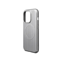 【Gramas】iPhone 15 Pro Max 6.7吋 Rib 磁吸防摔經典手機殼(灰)