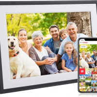 Frameo Digital Picture Frame 10.1 Inch 32GB Smart WiFi Digital Photo Frame with 1280x800 IPS HD Touch Screen Wall Mountable