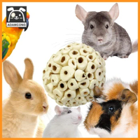 ADAMCONG Sola Atta Ball Natural Chew Toys Shred Beak Talon Parrot Parrotlet Budgie Finch for Hamster Bunny Bird Toy 2.25inch