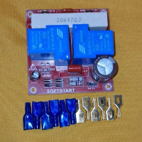 KIT SOFT START AUDIO DOBEL RELAY PREMIUM. paket hemat . SOFTSTART AUDIO ANTI NJEGLEK PCB FIBER