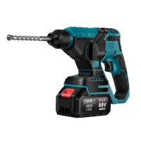Percussion Drill 2in1 Cordless Electric Drill Rechargeable Hammer Power Tool 26V 88V Rotary Hammer Drill Demolition with Battery
