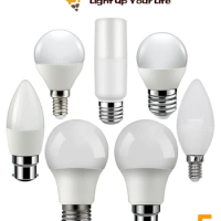 5PCS LED bulb E27 B22 GU10 MR16 R80 220V High power 3W-18W strobe-free warm white light suitable for living room office toilet