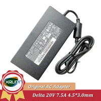 Original DELTA ADP-150CH D 20V 7.5A 150W 4.5*3.0mm Laptop Charger AC Adapter For MSI GF76 GF66 UC11 GL66 Power Supply A18-150P1A