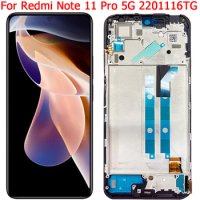 For Xiaomi Redmi Note 11 Pro 5G LCD Display Touch Screen With Frame 6.67" Redmi Note 11 Pro Global Version LCD Display