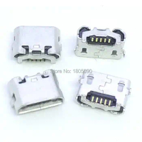 10pcs micro USB 5pin jack Reverse Ox horn Charging Port Plug socket connector mini usb For Huawei 4X Y6 4A P8 C8817 max Lite Pro