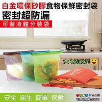DaoDi 白金矽膠食物保鮮密封袋1000ml(三入)