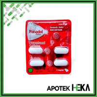 Panadol Extra Strip isi 4 Tablet - Paracetamol Caffeine Sakit Kepala