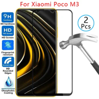 9d screen protector tempered glass case for xiaomi poco m3 cover on pocom3 m 3 3m poco3m protective phone coque bag xiomi xaomi