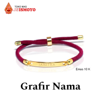 Gelang Emas Tali Alana Jee Dewasa (GRAFIR NAMA) J5 Ismoyo gold