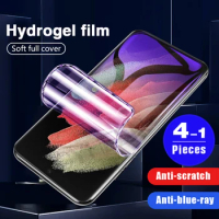 1-4Pcs soft full cover Hydrogel Film for Samsung Galaxy S22 S23 Ultra S10 S10e S20 FE S21 S8 S9 Plus screen protector Not Glass