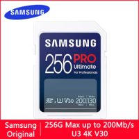 Samsung Pro UItimate SD Card 64GB Flash Memory Card 128gb to 200M/s Card SD 256GB U1 U3 4K V30 Microsd 512GB SD Cards For Camera
