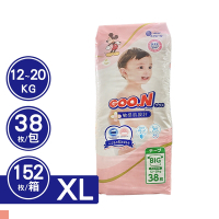 GOO.N 大王 敏感肌設計 黏貼型  尿布 XL 38片/包x4 共152片/箱 (日本境內版)