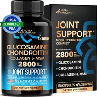 Glucosamine Chondroitin MSM Collagen | FSA HSA Eligible | Joint Support Supplement 2800 mg | M