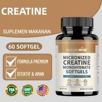 Micronized Creatine 2,500mg, Tingkatkan Kekuatan & Performa Olahraga, 60 Softgel