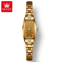 OLEVS 5501 Fashion Quartz Watch Gift Tungsten Steel Watchband Barrel-dial