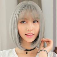角色扮演 Cosplay 情趣用品 成人娃娃裝扮假髮 bobo頭包臉蓬鬆自然空氣瀏海-短直髮